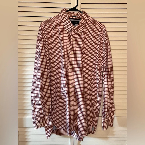 Tommy Hilfiger Women’s Long Sleeve Button Down Cotton Red White Plaid Size XL - Picture 4 of 16